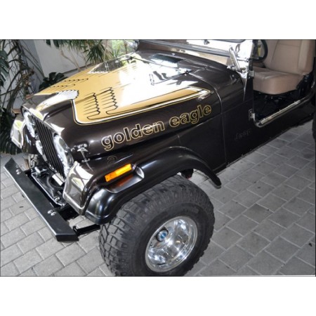 Ensemble décor Golden Eagle AMC Jeep blanc-or Jeep CJ 77 - 80