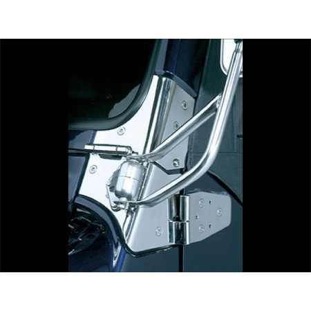 Charniere de cadre de pare brise acier inox , prepercee pour les retroviseurs Wrangler TJ