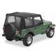 B⣨e soft-top de rechange, sans support, avec fen괲es amovibles pour demi-portes Couleurs: Black Denim, YJ, 
