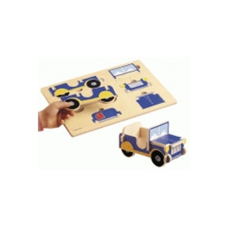 Puzzle jeep en bois 