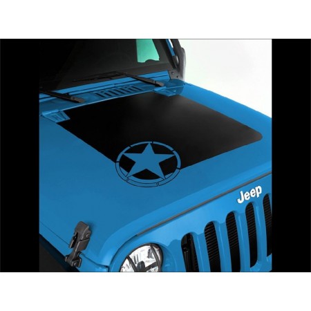 Autocolant etoile noire pour capot JK ou JKU Rugged ridge 