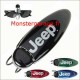 Clip porte lunette jeep vert pour pare soleil 
