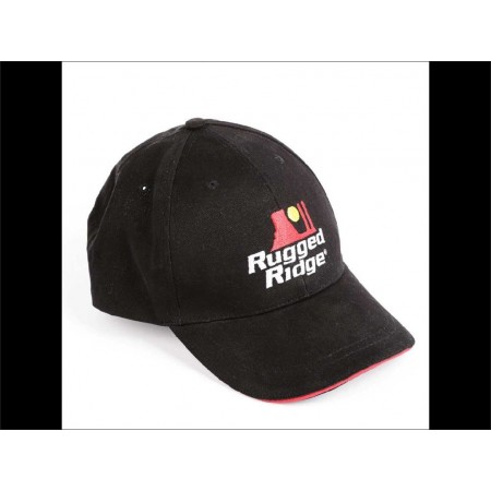 Casquette Rugged Ridge noire et rouge , taille ajustable 