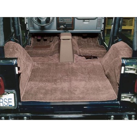 Kit de tapis, avec couche isolante integree, marron, TJ, 