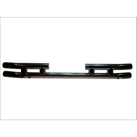 Pare choc arriere double tube noir 75 mm diametre TJ 