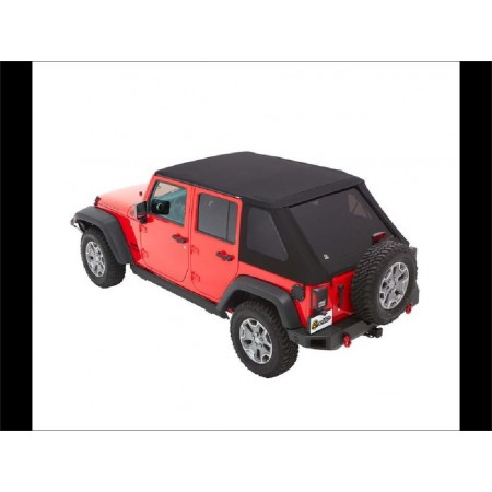 Bache trektop NX Soft top 4DR JEEP JKU 4 portes 07-18 couleur noire