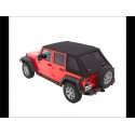 Bache trektop NX Soft top 4DR JEEP JKU 4 portes 07-18 couleur noire
