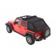 Bache trektop NX Soft top 4DR JEEP JKU 4 portes 07-18 couleur noire