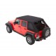 Bache trektop NX Soft top 4DR JEEP JKU 4 portes 07-18 couleur noire