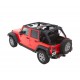 Bache trektop NX Soft top 4DR JEEP JKU 4 portes 07-18 couleur noire