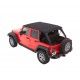 Bache trektop NX Soft top 4DR JEEP JKU 4 portes 07-18 couleur noire
