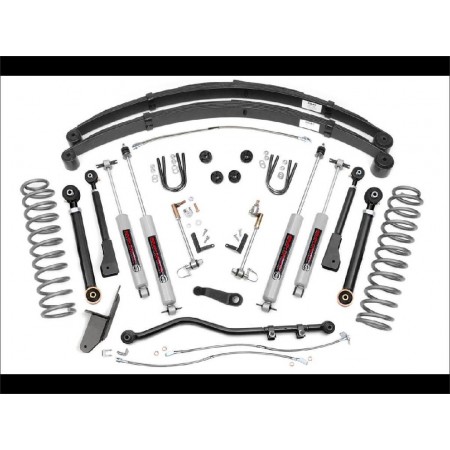 Kit rehausse Rough country Lift kit pro X series jeep Cherokee XJ 4.5 " 