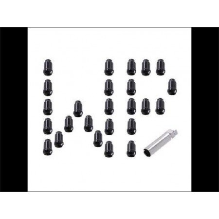 Ecrou de roue noir Jeep Renegade 12mmX 1.25 .25 pieces