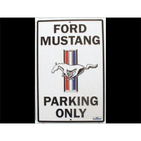 Plaque metal Ford Mustang parking only