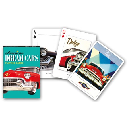 Jeu de 54 cartes American Dream Cars.