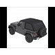 Bache trektop NX Jeep Wrangler JL 2 portes couleur black twill