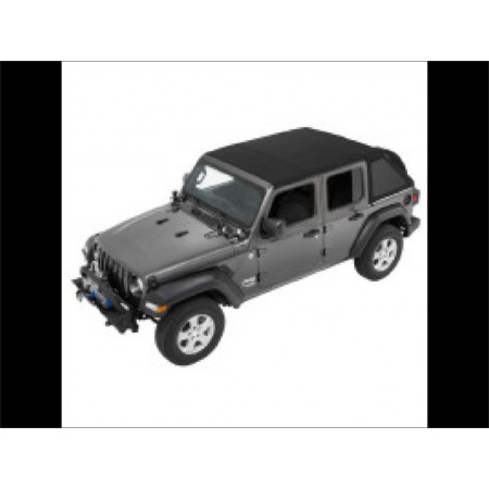 Bache Trektop 4 portes avec fenetres teintees Black TWILL JLu Unilimited