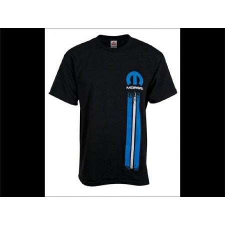 Teeshirt Mopar noir logo bleu et blanc taille XL