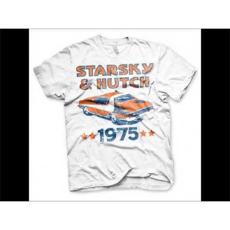 Tee shirt Starksy et Hutch 1975 blanc logo voiture en coton taille XXL