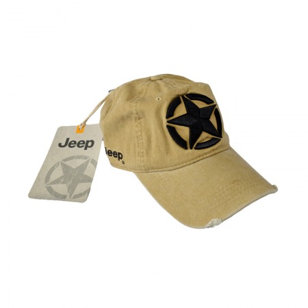 Casquette Jeep sable jaune avec logo etoile 