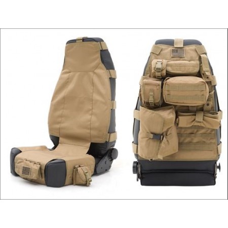 Housse de siege avant avec 7 sacs couleur TAN jeep TJ 96-06