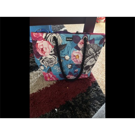 Sac de plage rose et bleu Halloween