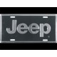 Plaque metal Jeep noire et lettre blanche