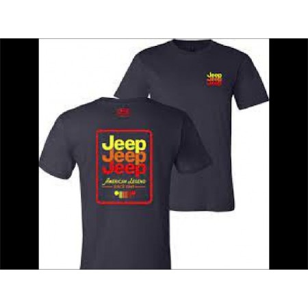 Tee shirt col rond Jeep ECHO Couleur bleu marine logo jeep sur manche taille XL