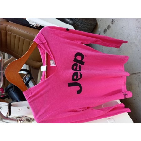 Tee shirt a manches longues et capuche rose Jeep taille S