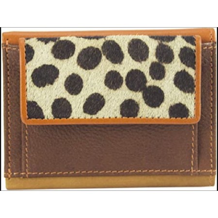 porte monnaie, billet et carte en cuir marron 