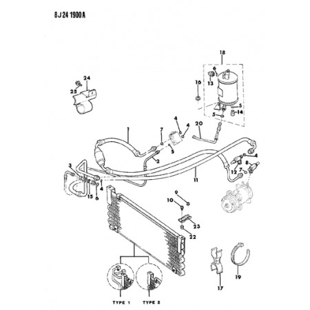 Tuyau evaporateur-bouteille deshydratante, 4.0-L., XJ, 