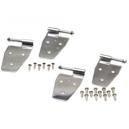 Kit de ferrures de porte, acier inox, 4 éléments, TJ, 