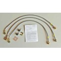 Kit de flexibles de frein en acier inox, avec homologation Tܖ, CJ, 