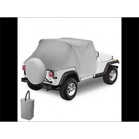 Housse "Trail Cover", Couleur: Charcoal, CJ/YJ, arceau incline couvre les portes