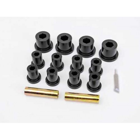 Kit de silentblocs de ressort, essieu avant version renforcee polyurethane, CJ