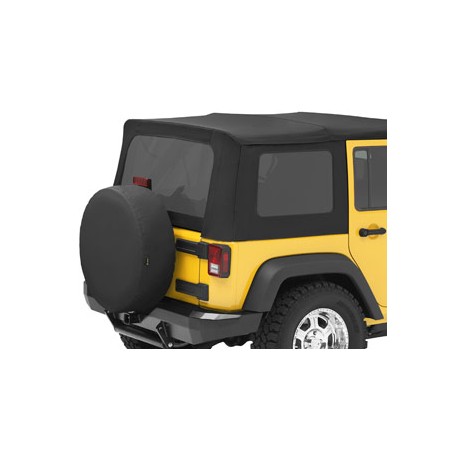 Fenetres teintees, 4 portes pour bache soft-top original Black Dia, Wrangler JK 2007 -2010 