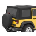 Fenetres teintees, 4 portes pour bache soft-top original Black Dia, Wrangler JK 2007 -2010 