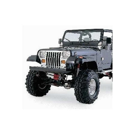 Pare-chocs Rock Crusher Bumper, acier, noir avant, TJ,