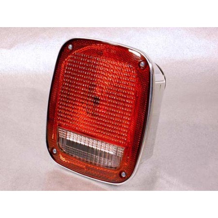Feu arriere (Etats-Unis), boitier chrome gauche, CJ,