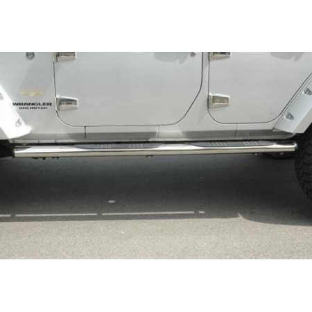 tubes de protection lateraux, ovale acier inox 4 porte avec homologation TUV, Wrangler JK