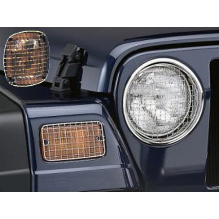 Grilles de protection de feu, finition chromée, TJ, 