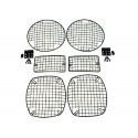 Grilles de protection de feu, finition noire, TJ, 