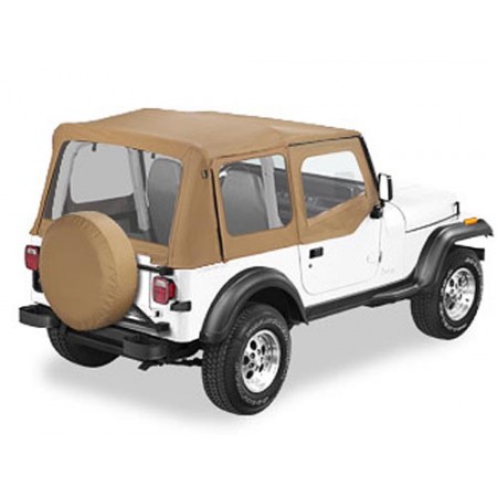 B⣨e soft-top de rechange, sans support, avec fen괲es amovibles pour demi-portes Couleurs: Spice, YJ, 