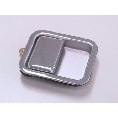 Poignee encastree chromee exterieure pour porte acier , droit, CJ