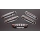 Enjoliveur de poignée de porte chrome, 10 éléments, WJ, 