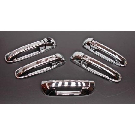 Enjoliveur de poignée de porte chrome, 10 éléments, WJ, 