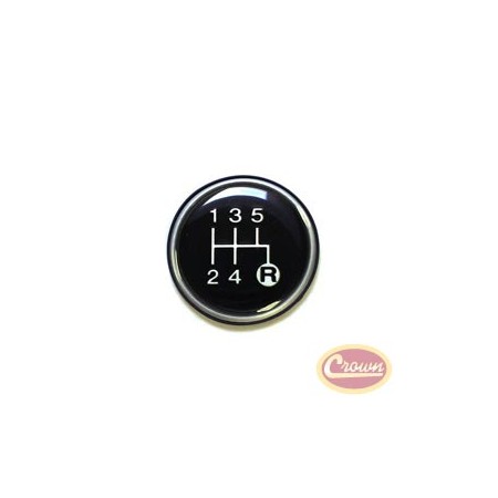 Pastille de pommeau levier 5 vitesses boite manuelle 