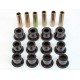 Kit de silentblocs de ressort, essieu avant polyurethane, YJ, 