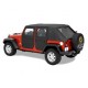 Portes en deux parties separables, arriere 4 portes Black Dia, Wrangler JKU