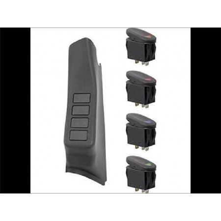 Console avant baie de pare brise avec interrupteur JK